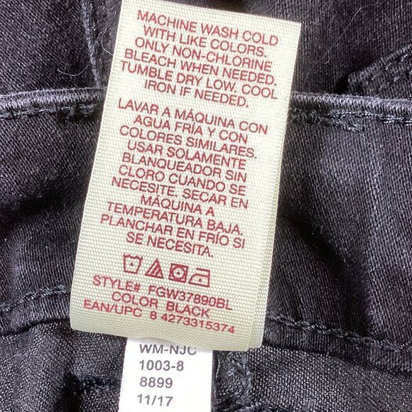 Faded Glory Jeans Plus Sz 16W Black Bootcut Stretch #94N - Picture 7 of 7